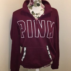 Vs pink half zip